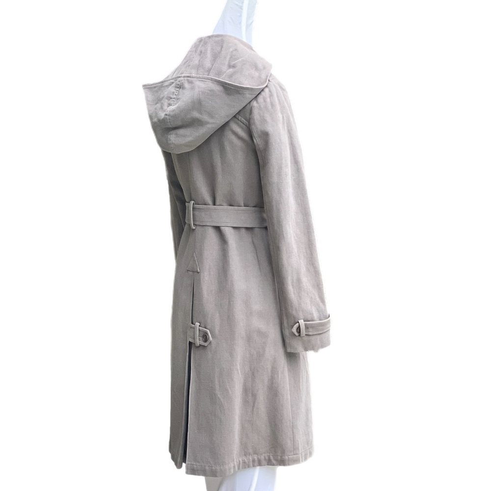 Gryphon New York Grey Hoodie Trench Coat Small Excellent used Condition - Picture 4 of 16